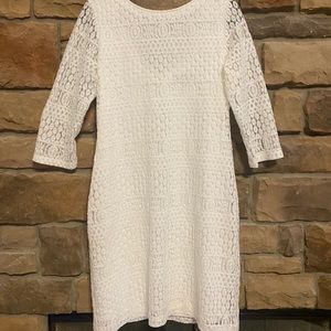 Lace scoop back dress